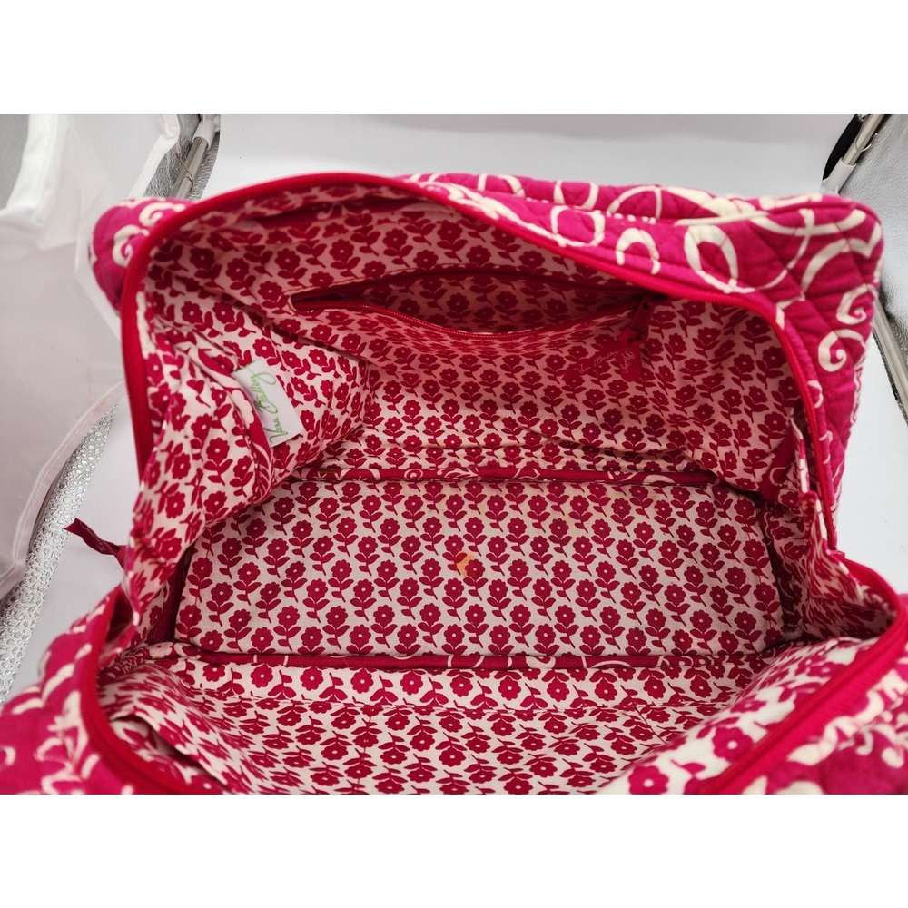 Retired Vera Bradley Twirly Birds Pink Shoulder Handbag - Picture 8 of 10
